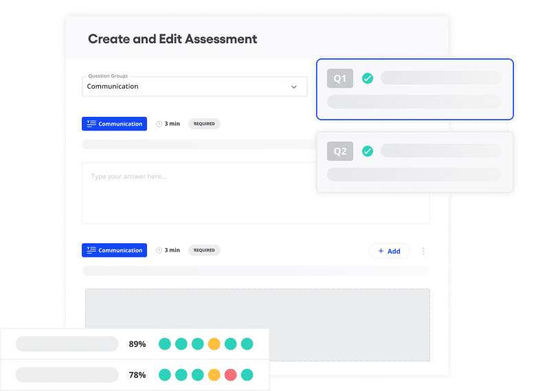 Vervoe's create and edit assessment product feature