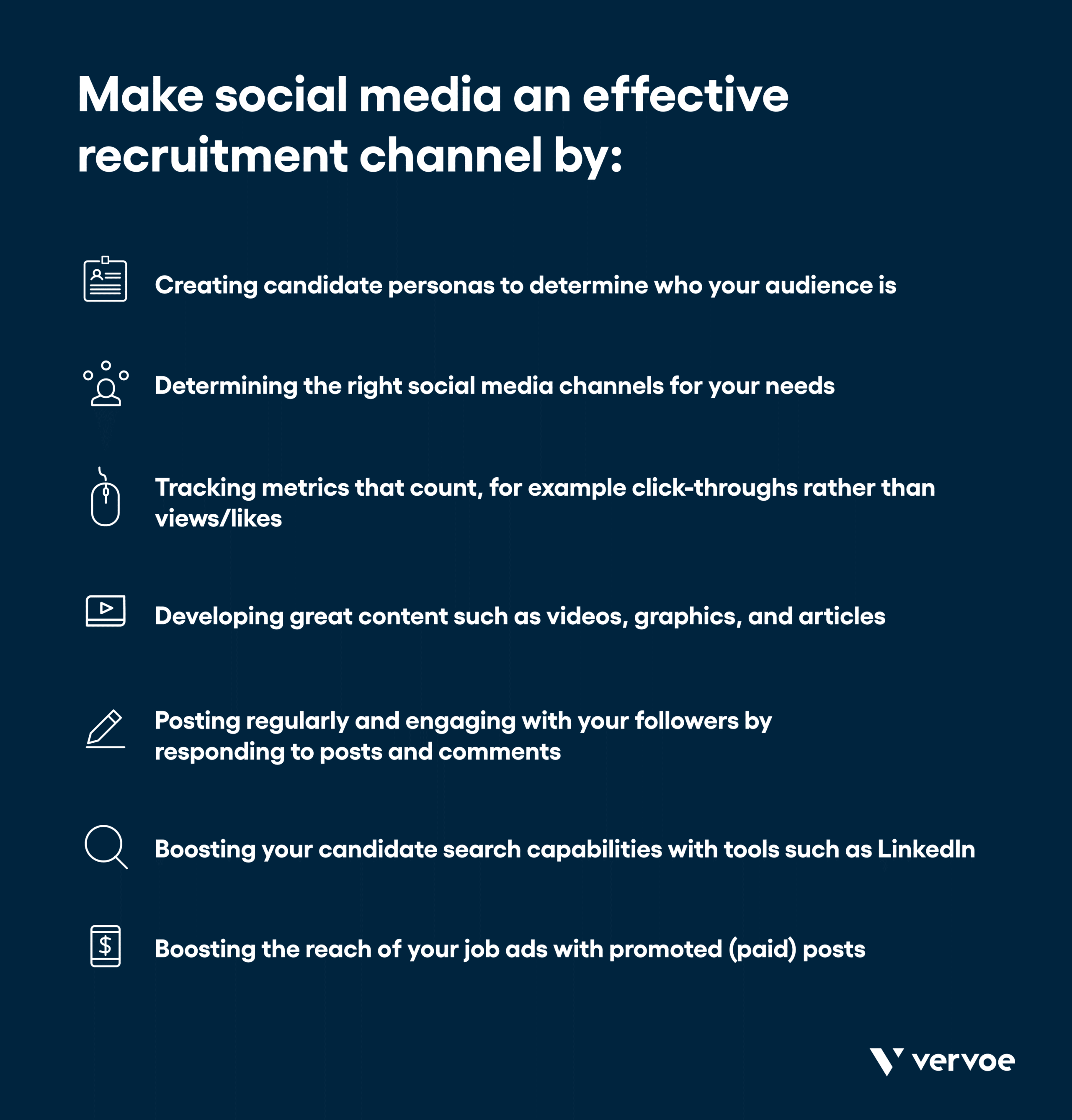 信息图显示如何使社会媒体成为一个有效的招聘渠道