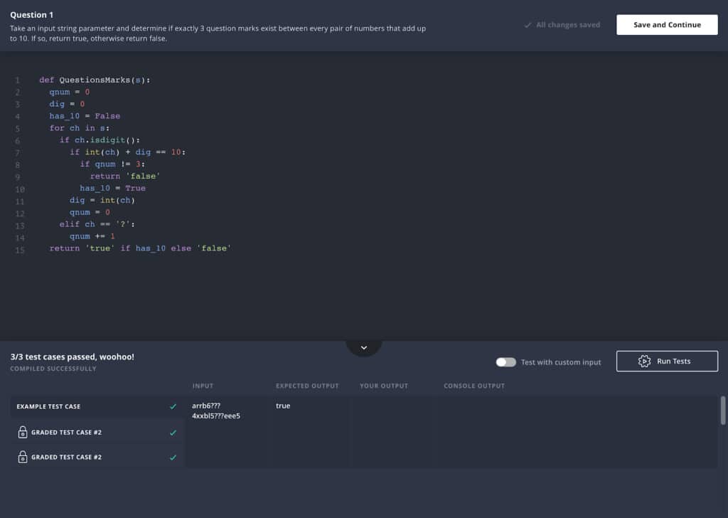 With vervoe, you can set up immersive, and niche skill tests for roles, including coding